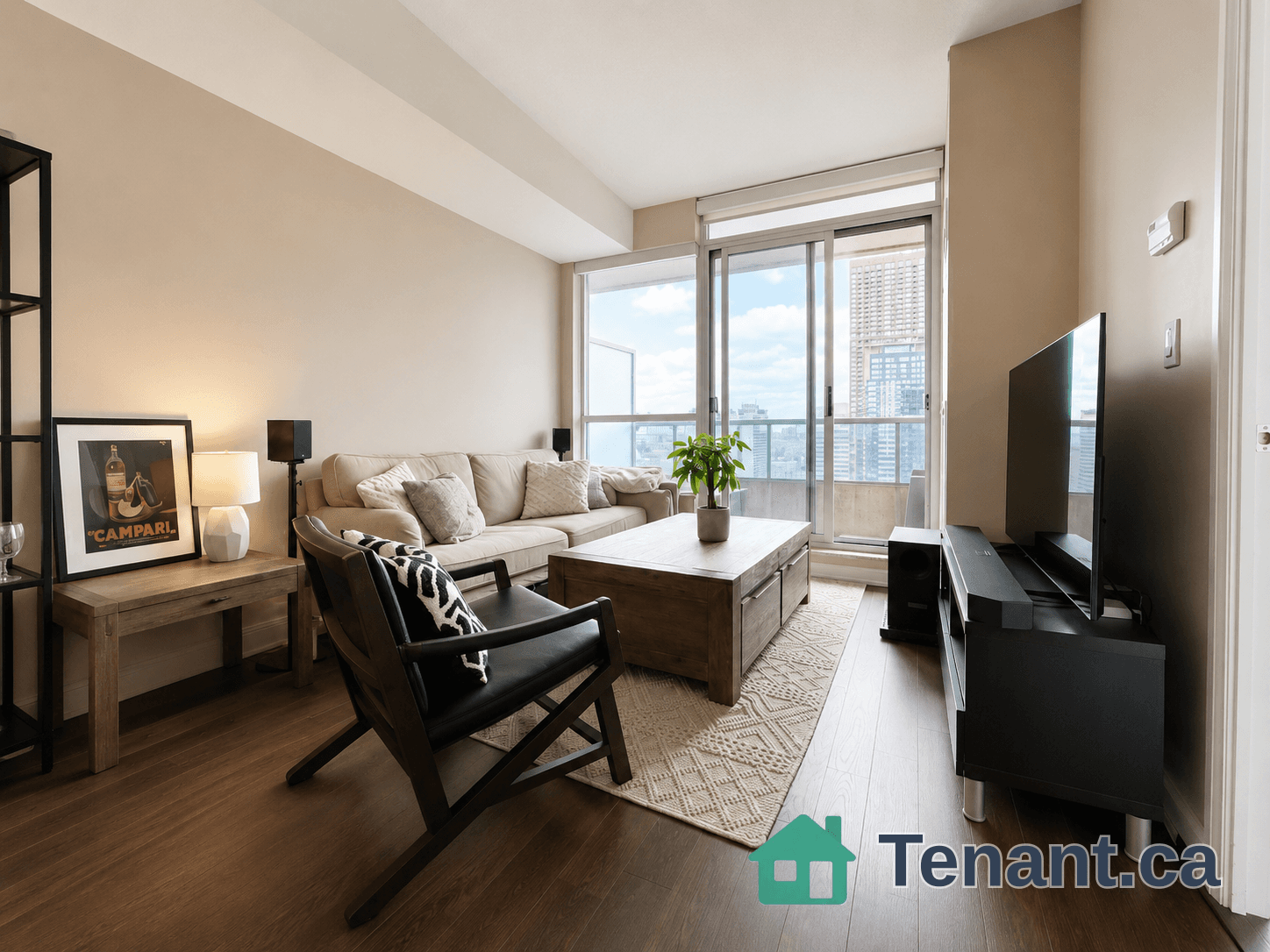 Beautiful west facing 1+Den condo near Sherbourne station 