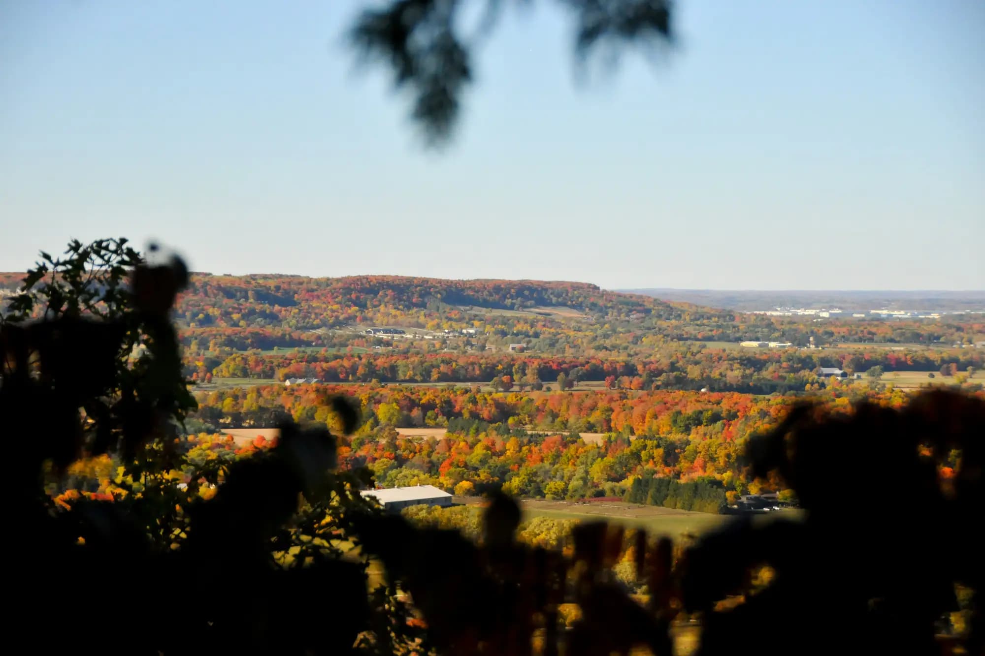 The Niagara Escarpment countryside seen from Mount Nemo in Burlington, Ontario