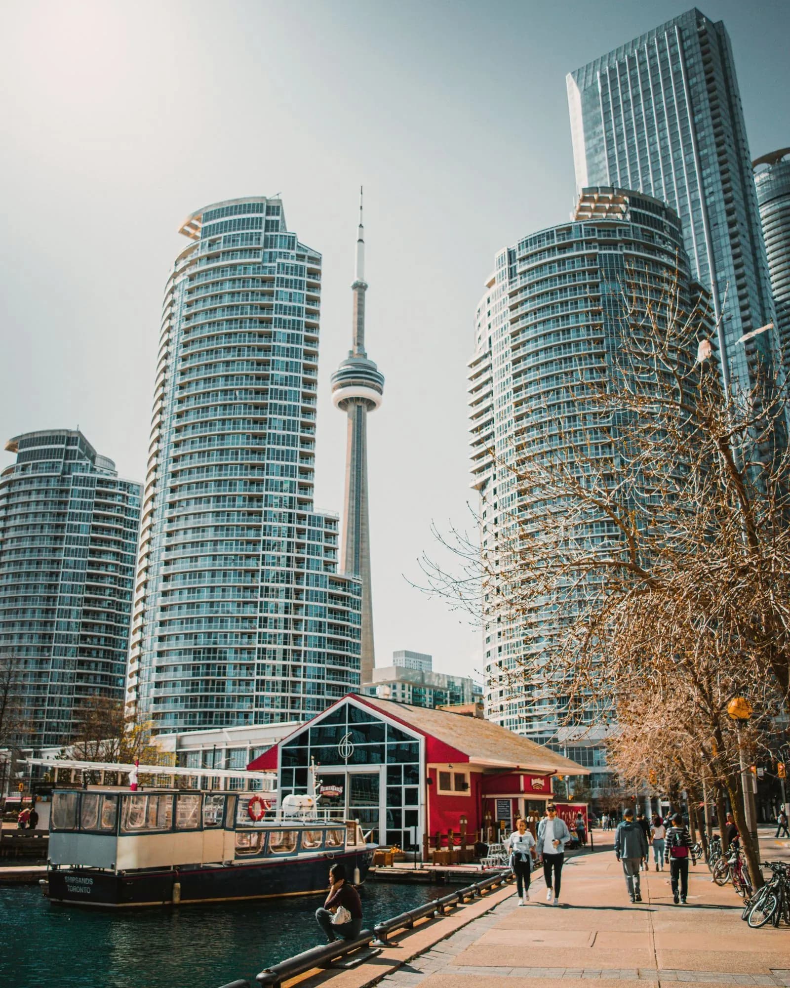 Condominium towers and the CN Tower at Toronto’s Harbourfront
