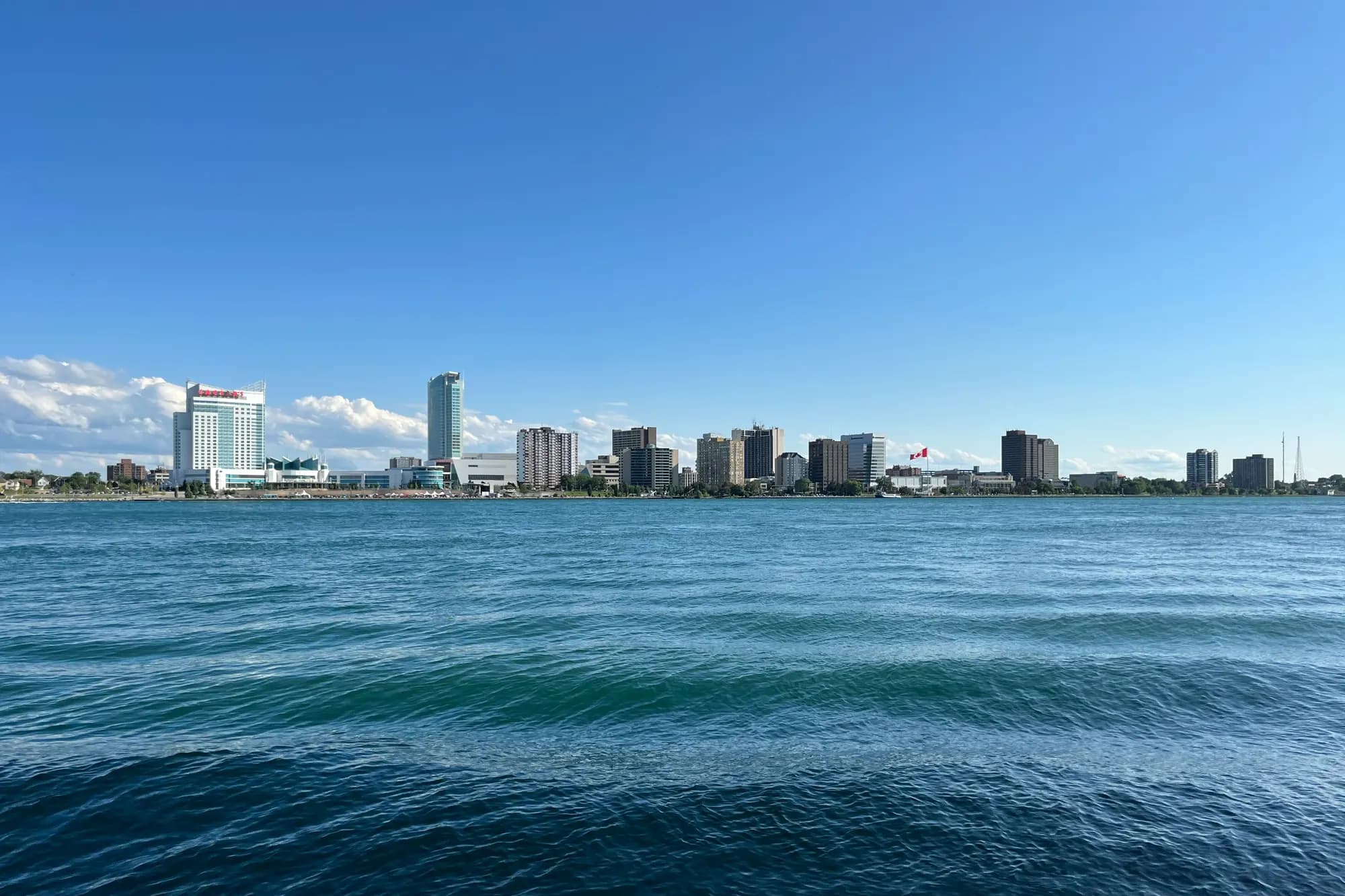 Downtown Windsor, Ontario, seen across the Detroit River